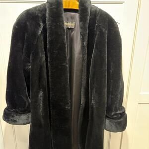 Luxurious Black Swing Coat by Monterey